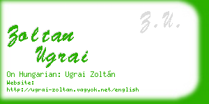zoltan ugrai business card
